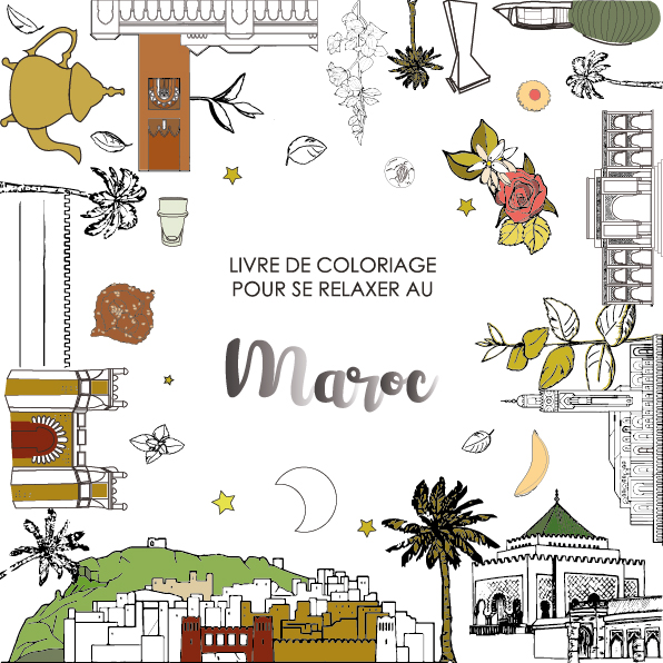 Livre de coloriage pour se relaxer au Maroc - Fait main