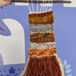 ouvrage de tissage réalisé en atelier. coloré et unique