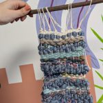 ouvrage de tissage réalisé en atelier. coloré et unique